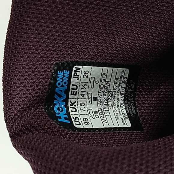 New' Woman Hoka Anacapa Elderberry Grape Size 9B Walking Boots. - Picture 7 of 7